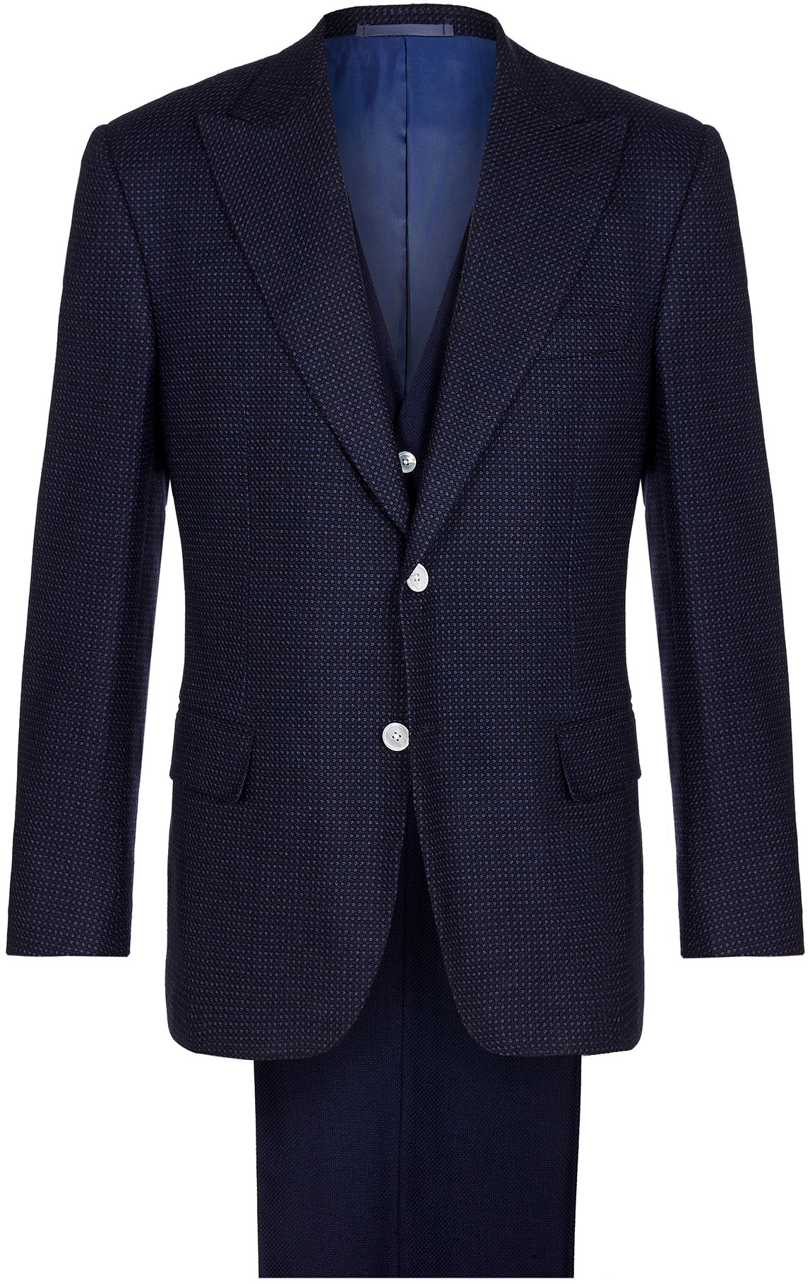 Dark Blue pattern Il Magnifico 3 piece suit – OctavianK